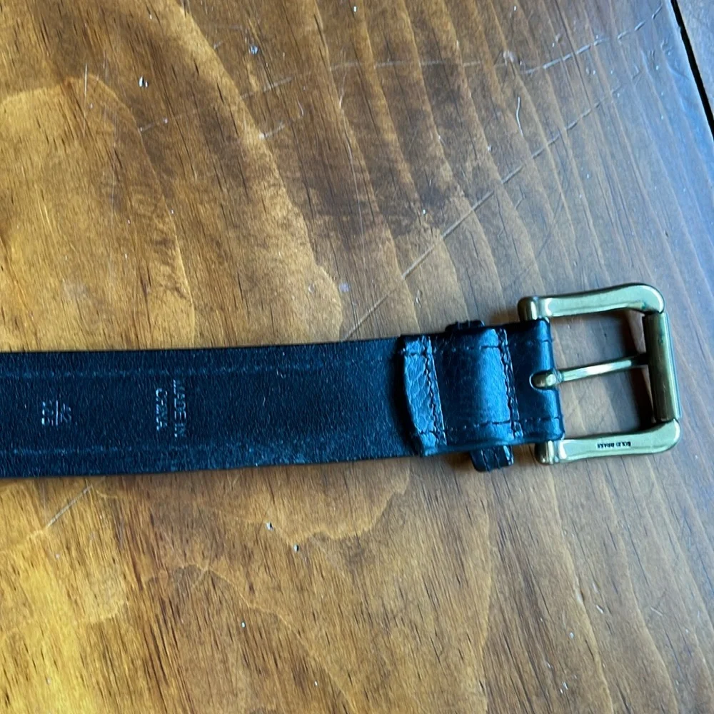 Polo Ralph Lauren Italian Black Leather Belt Sz 42